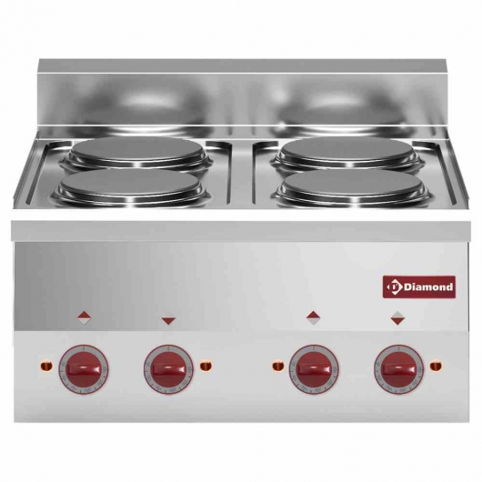 Cuisinière Top 4 plaques électriques, série 600