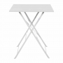 Table de terrasse carrée en acier grise 600 mm