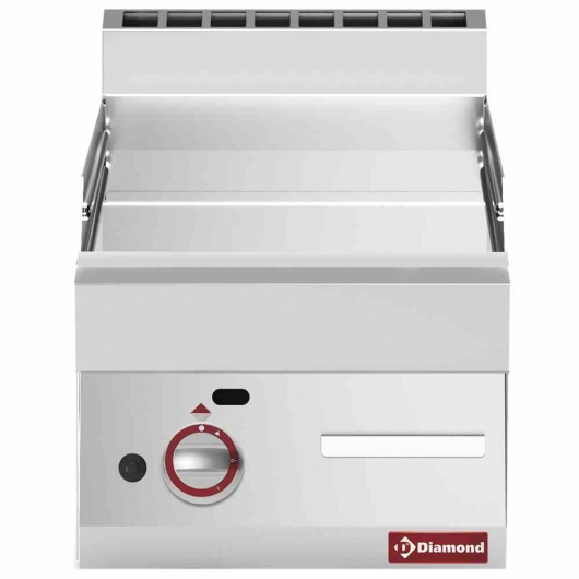 Plaque de cuisson gaz lisse chromé L. 400 mm