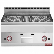 Grill pierre de lave gaz grille en fonte L. 700 mm