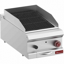 Grill pierre de lave module 1/2 grille fonte double face L. 400 mm