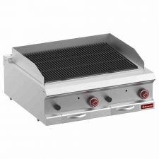 Grill pierre de lave module 1/1 grille fonte double face L. 800 mm