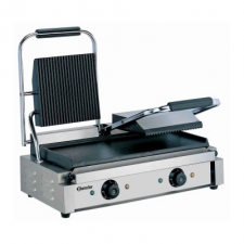 Grill contact double 3600 surface rainurée-lisse