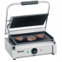 Grill contact "Panini" surface rainurée-lisse