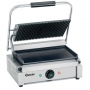 Grill contact "Panini" surface rainurée-lisse