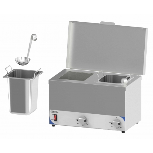 Bain-marie à sauce 2 bacs GN 1/6 H. 200 mm