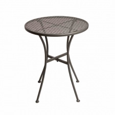 Table de bistro ronde en acier ajouré grise Ø 600 mm
