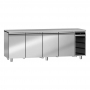 Meuble réfrigéré GN 1/1 positif 4 portes dessus inox central