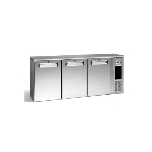 Arrière de bar inox 3 portes pleines personnalisables