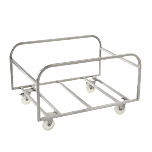 Chariot inox pour bac grand volume 500 L