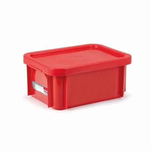 Bac plat témoin 12 L HACCP + couvercle - rouge