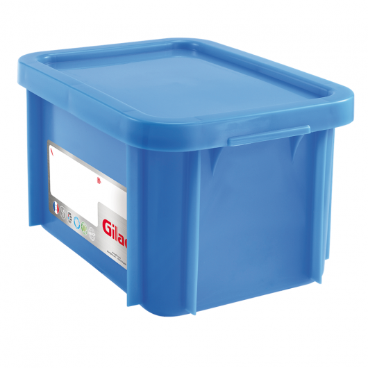 Bac HACCP 15 L rectangulaire + couvercle - bleu 