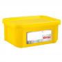 Bac HACCP 12 L rectangulaire + couvercle - jaune 