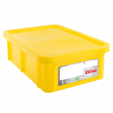 Bac HACCP 25 L rectangulaire + couvercle - jaune 