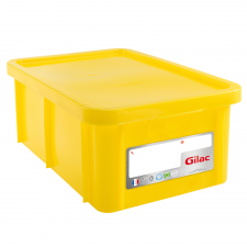 Bac HACCP 35 L rectangulaire + couvercle - jaune 