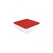 Boîte hermétique 2,5 L + couvercle rouge - lot de 6