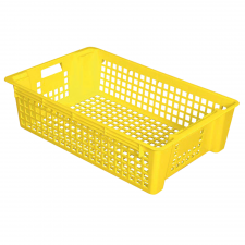 Caisse ajourée empilable emboîtable 600 x 380 x 155 mm 28 L - jaune