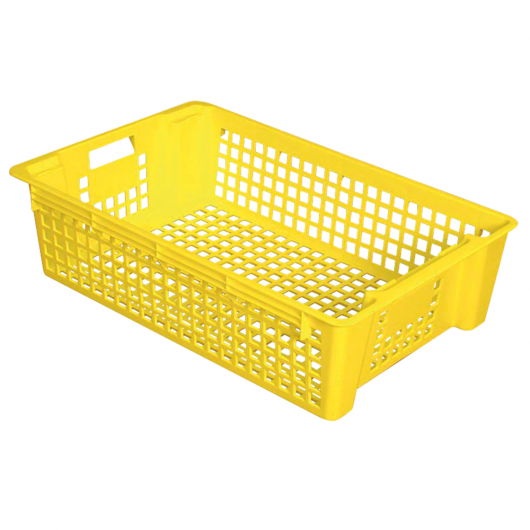 Caisse ajourée empilable emboîtable 600 x 380 x 155 mm 28 L - jaune