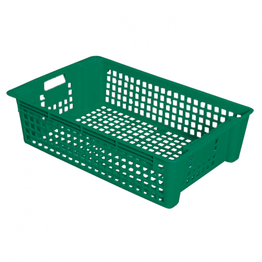 Caisse ajourée empilable emboîtable 600 x 380 x 155 mm 28 L - vert