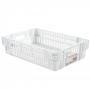 Caisse ajourée empilable emboitable 600 x 400 x 146 mm HACCP - 27 L - blanc