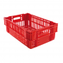 Caisse ajourée empilable emboitable 600 x 400 x 197 mm - 37 L - rouge