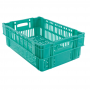 Caisse ajourée empilable emboitable 600 x 400 x 197 mm - 37 L - vert