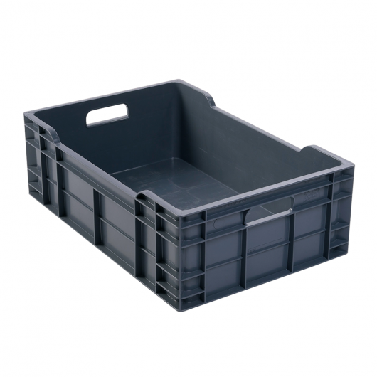 Caisse pleine 600 x 400 x 200 mm 40 L - gris