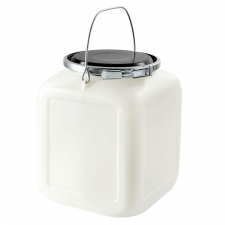 Bonbonne 20 L + genouillère métal + couvercle - blanc