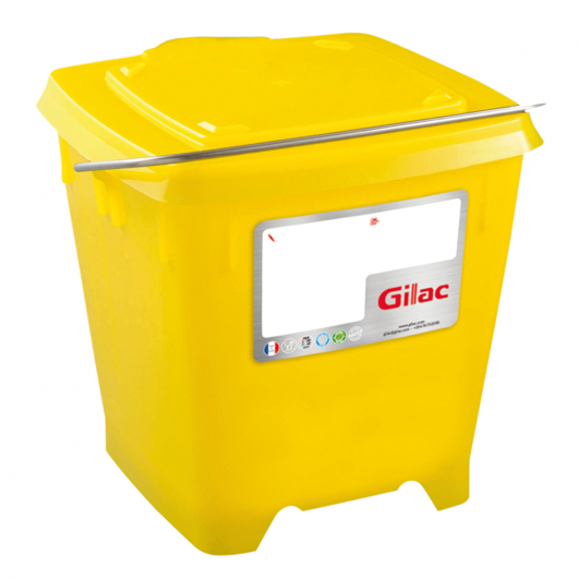 Seau carré HACCP 12 L + couvercle étanche - jaune