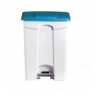 Poubelle plastique HACCP 90L couvercle bleu