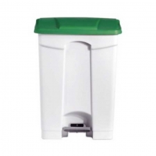 Poubelle plastique HACCP 90L couvercle vert