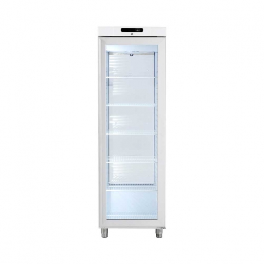 Armoire froide positive porte vitrée blanche 359 L