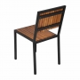 Chaises en acier et acacia (lot de 4)