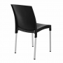 Chaises bistro empilables noires (lot de 4)