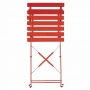 Lot de 2 chaises de terrasse en acier coloré rouges