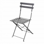 Lot de 2 chaises de terrasse en acier coloré noires