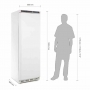 Armoire froide positive 400 L blanche, 1 porte pleine - Série C