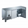 Table réfrigérée positive inox 3 portes pleines, capacité 307 L