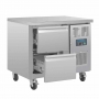 Table réfrigérée positive, 2 tiroirs GN 1/1, froid ventilé