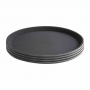 Plateau rond antidérapant en polypropylène noir Ø280 mm