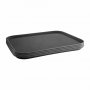 Plateau rectangulaire antidérapant polypropylène noir 457 x 356 mm