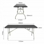 Table pliable au centre noire