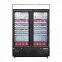 Armoire réfrigérée négative avec caisson lumineux série G noire 920 L