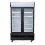 Armoire positive 2 portes battantes caisson lumineux série G noire 950 L