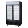 Armoire positive 2 portes battantes caisson lumineux série G noire 950 L