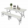 Table pliable au centre blanche 1829 mm