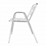 Fauteuils empilables en aluminium avec accoudoirs (lot de 4)