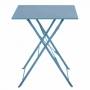 Table de terrasse carrée en acier bleue 600 mm