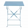 Table de terrasse carrée en acier bleue 600 mm