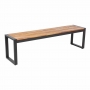 Bancs industriels en acier et acacia, 160 cm (lot de 2)